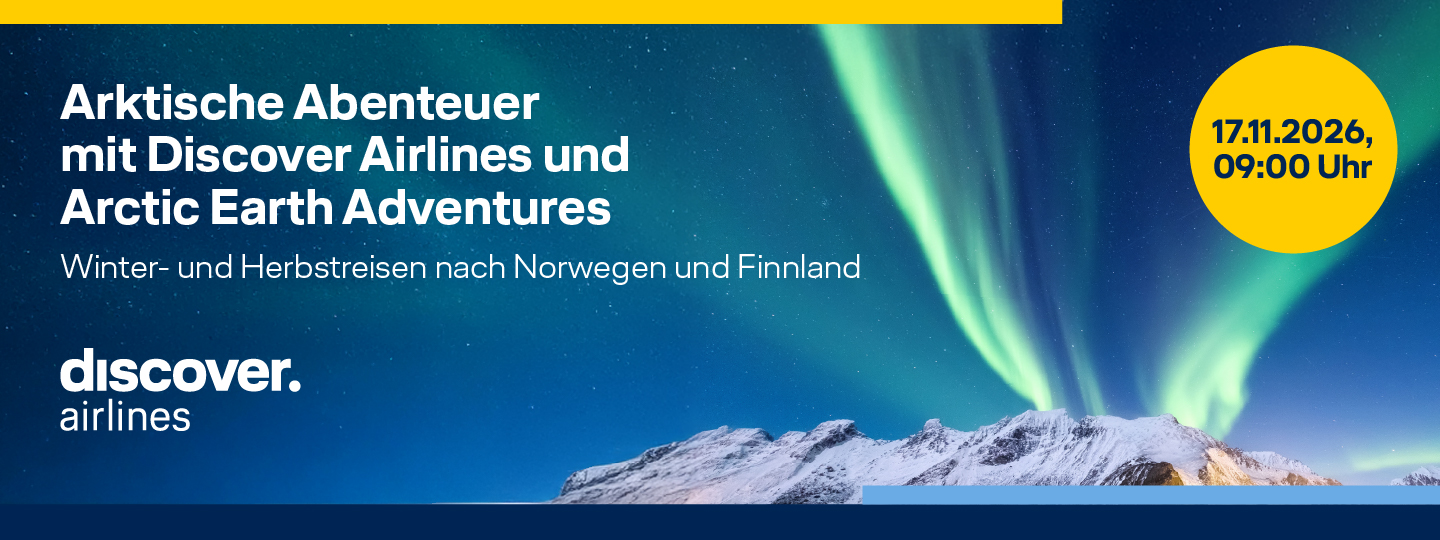 Arktische Winter Abenteuer – Mit Discover Airlines & Arctic Earth Adventures nach Alta 
